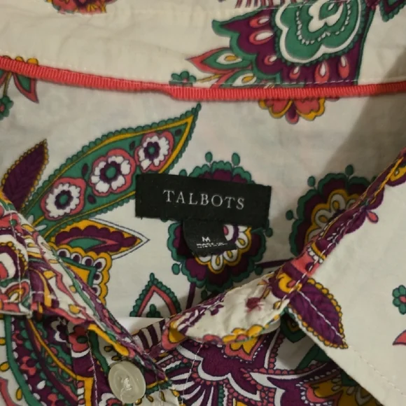Talbots Multicolor Paisley Blouse - Picture 2 of 4